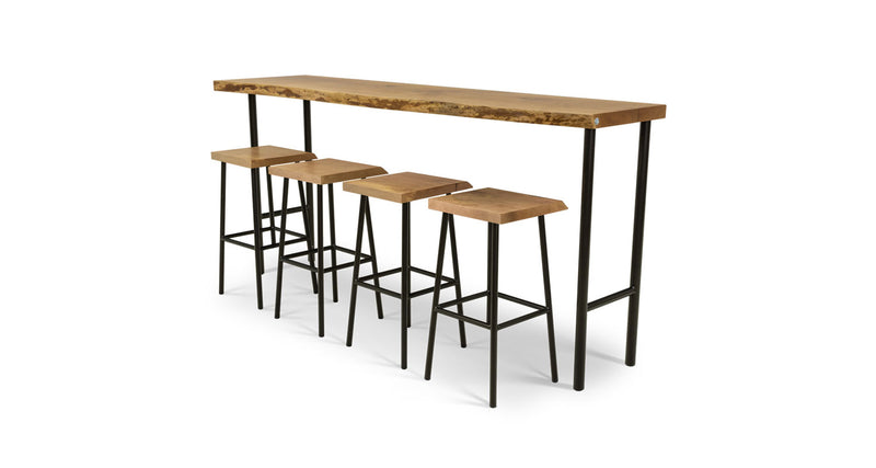 1046 Cherry Live Edge Bar Set 90" x 24"