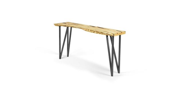 Silver Grade Live Edge Maple Console Table 60” x 14”