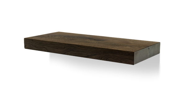 Walnut Straight Edge Floating Shelf