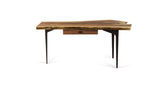 1122 Walnut Live Edge Desk with Pencil Drawer 66" x 30"