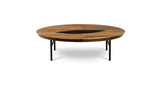 1758 Silver Grade Straight Edge Walnut Bookmatch Oval Coffee Table 56” x 40”