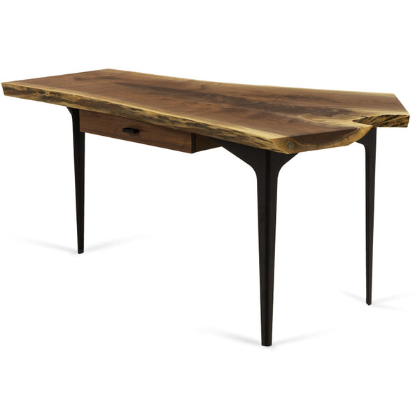 1122 Walnut Live Edge Desk with Pencil Drawer 66