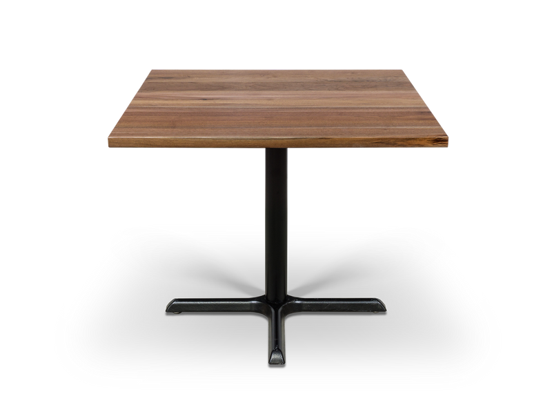 1004 Walnut Square Table with Cast Iron Base