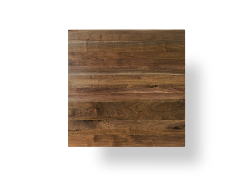 1004 Walnut Square Table with Cast Iron Base