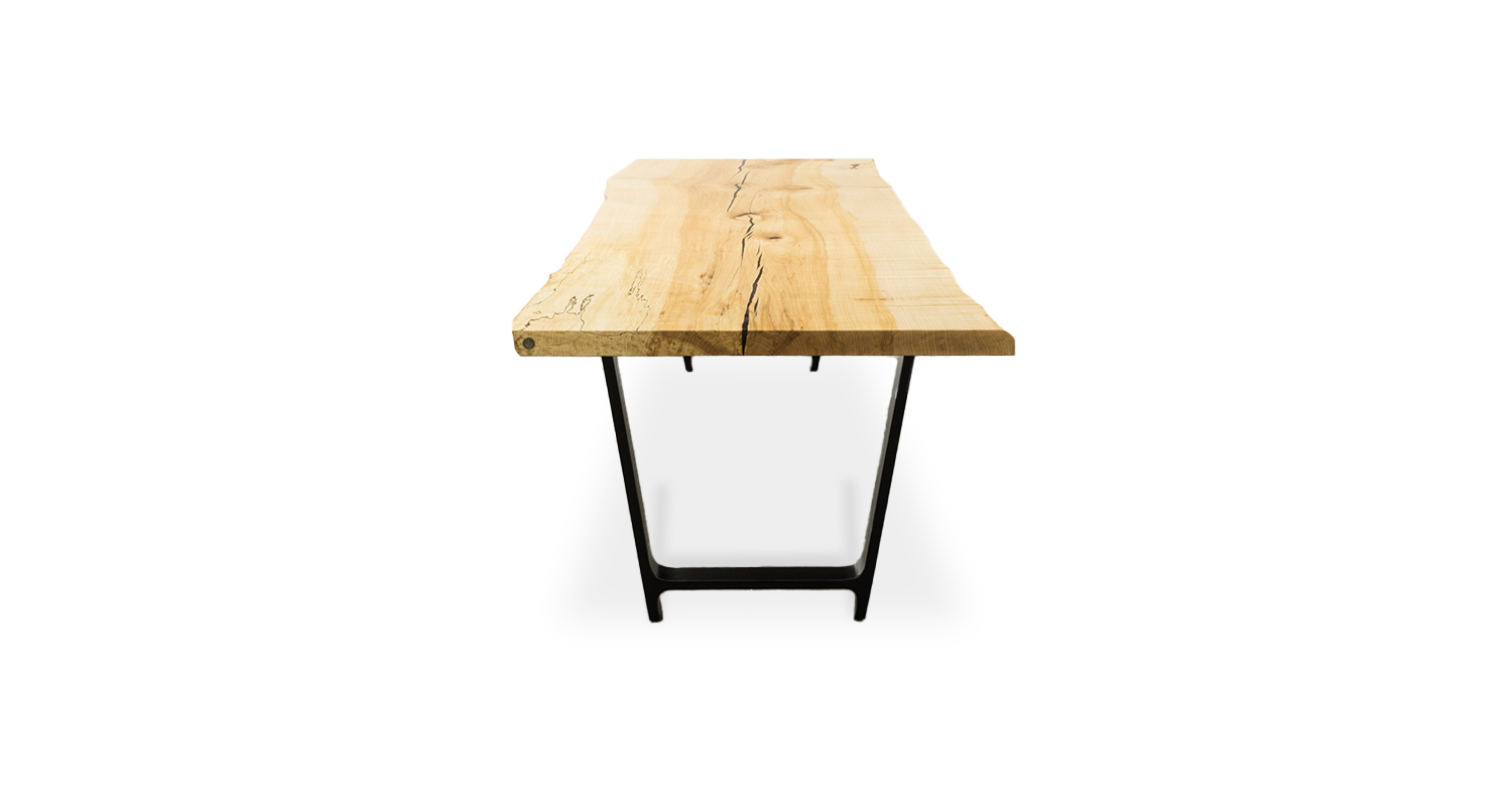 1142 Maple Live Edge Table 108" x 36" Created Hardwood