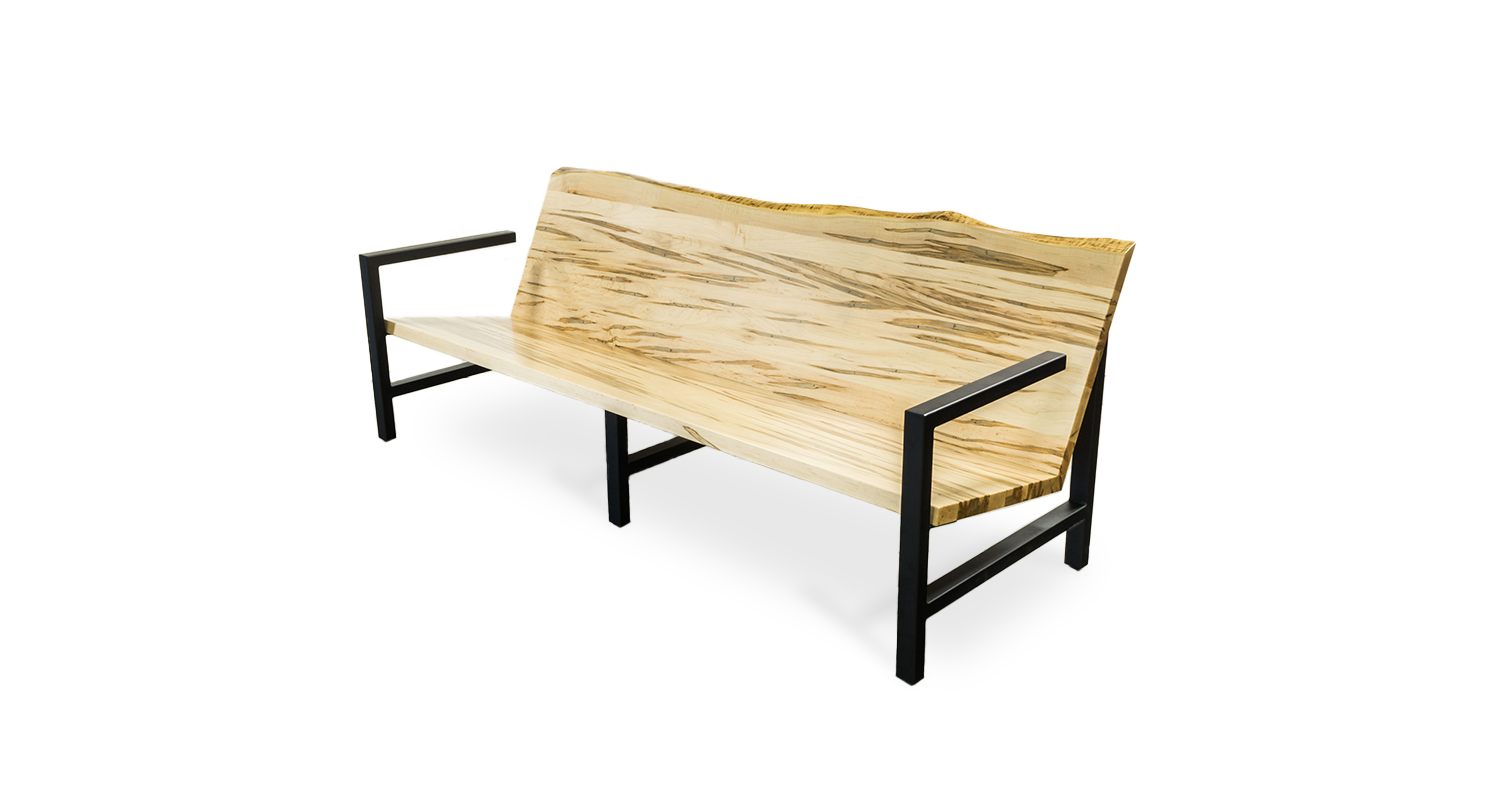 1159 Maple Live Edge Sofa with Cushions 84