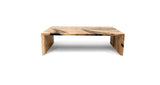 1080 Oak Inverted Edge Double Waterfall Coffee Table 60" x 30"