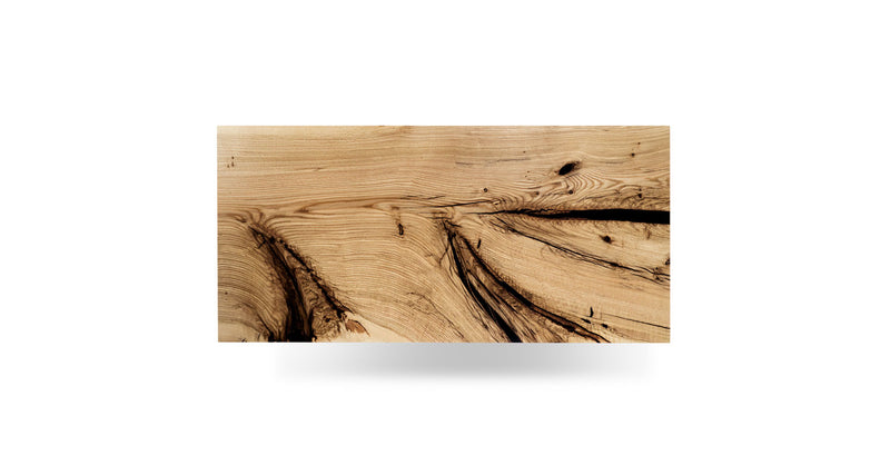 1080 Oak Inverted Edge Double Waterfall Coffee Table 60" x 30"