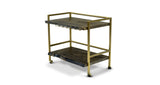 1098 Ebonized Maple Live edge Bar Cart 36" x 22"
