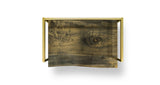 1098 Ebonized Maple Live edge Bar Cart 36" x 22"
