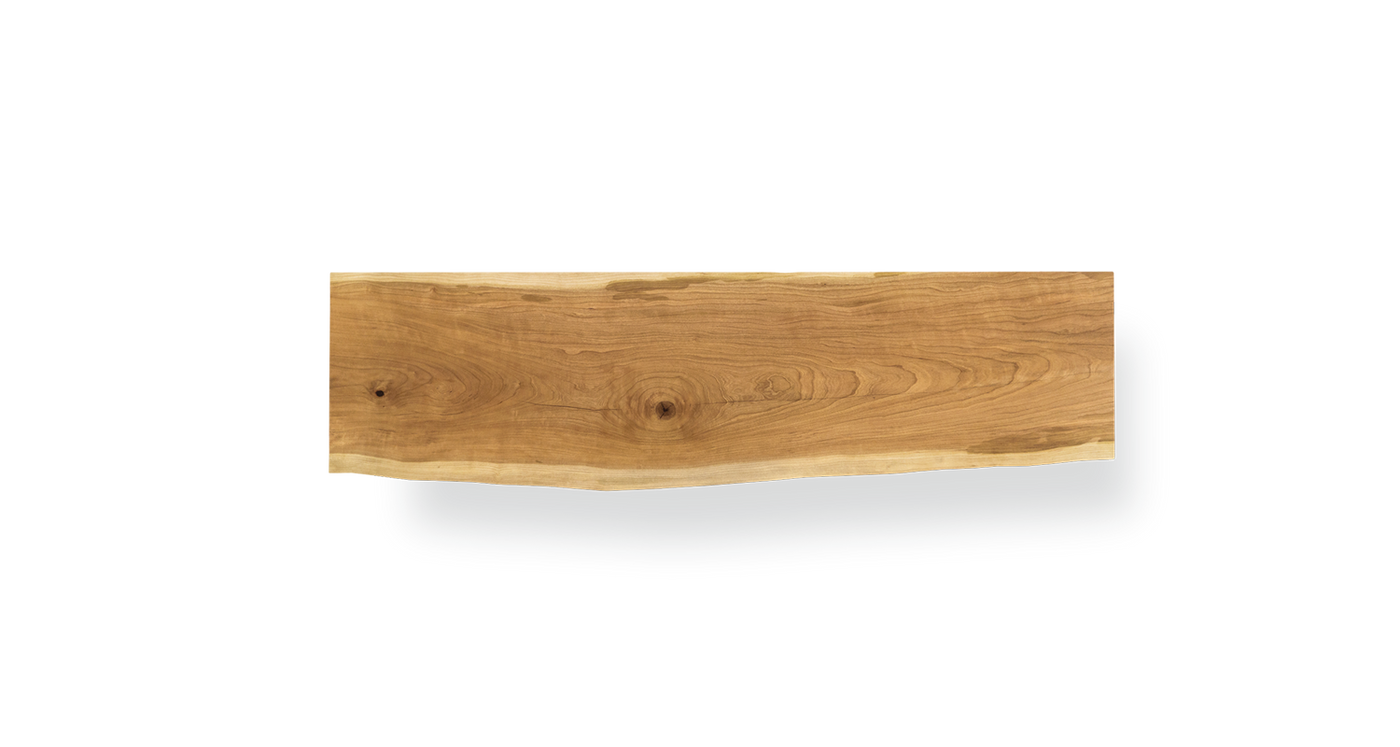 1133 Cherry Live Edge Double Waterfall Bench 72