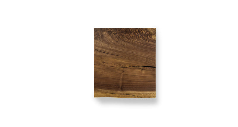 388 Silver Grade Live Edge Walnut Top Rolling File Cabinet