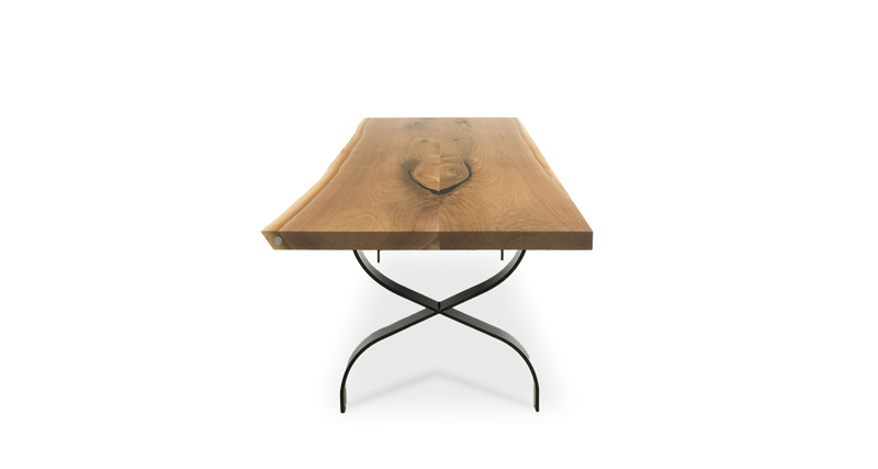 1175 Walnut Live Edge Bookmatch Table 96" x 38"