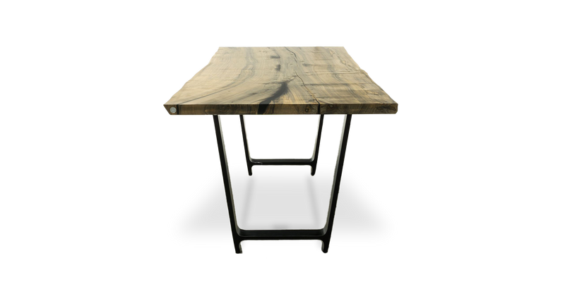 1065 Ebonized Maple Live Edge Counter Table 72" x 38"