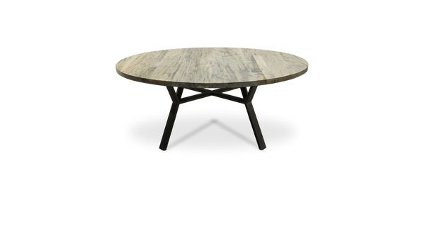 1005 Ebonized Maple Straight Edge Round Table 72" D