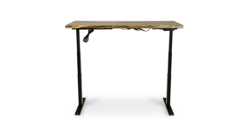 1116 Walnut Live Edge Height Adjustable Desk 60" x 30"