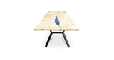 1031 Aquaeous Mappa Burl Conference Table 115" x 44"
