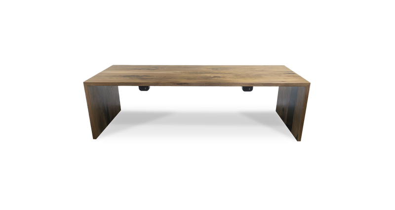 1019 Walnut Straight Edge Waterfall Table 96" x 36"