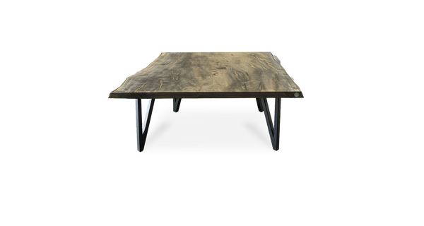 1084 Ebonized Maple Live Edge Coffee Table 36" x 36"