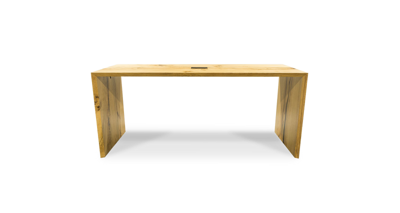 1014 Oak Inverted Edge Waterfall Table