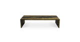 1081 Stained Mappa Straight Edge Double Waterfall Coffee Table 72" x 36"