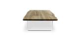 1071 Ebonized Maple Live Edge Coffee Table 70" x 40"