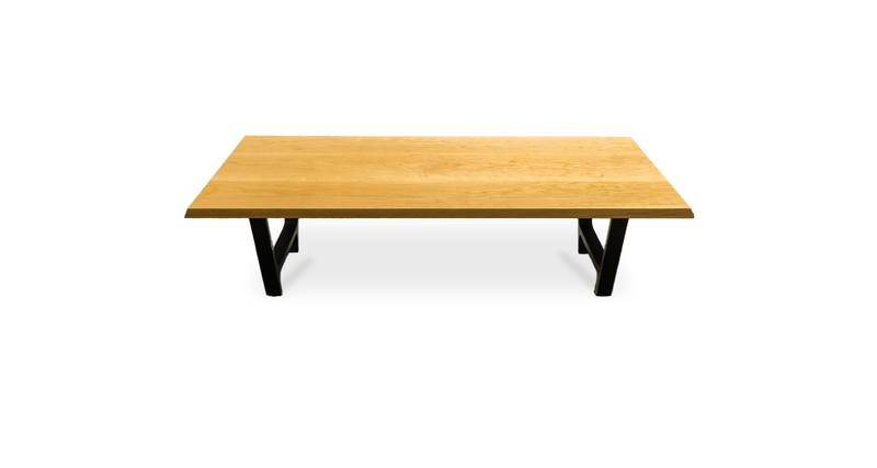 1073 Oak Inverted Edge Coffee Table 60" x 30"