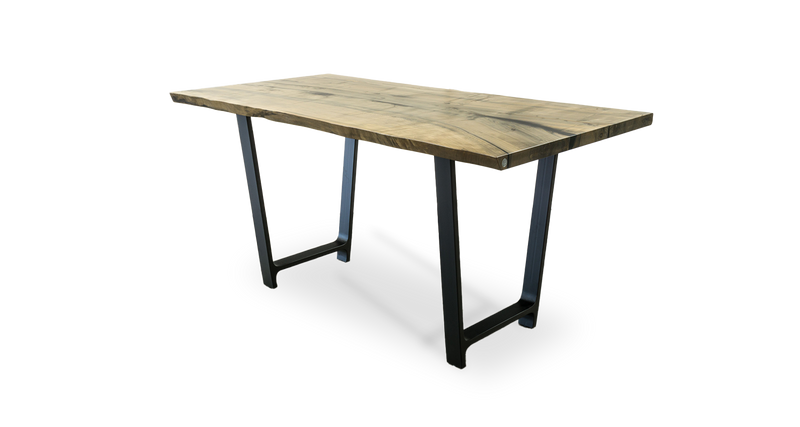 1065 Ebonized Maple Live Edge Counter Table 72" x 38"