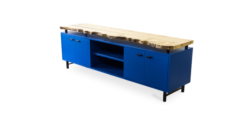 1105 Mappa Live Edge Floating Top Credenza 84" x 20"