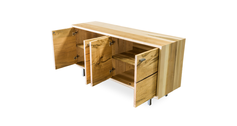 1111 Maple Straight Edge Solid Face Credenza 60" x 18"