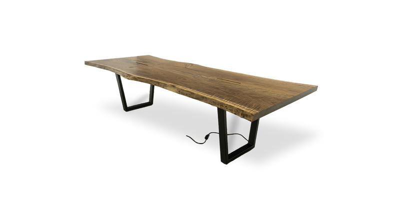 1037 Walnut Live Edge Conference Table 120" x 45"