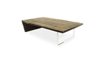1071 Ebonized Maple Live Edge Coffee Table 70" x 40"