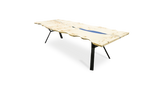 1031 Aquaeous Mappa Burl Conference Table 115" x 44"