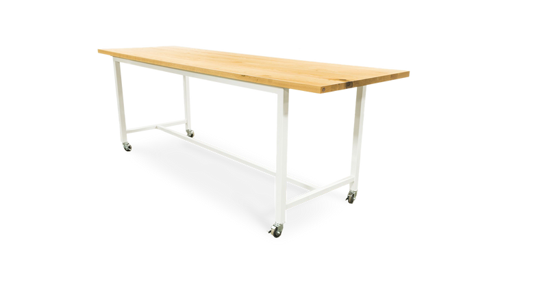 1057 Oak Straight Edge Bar Table 120" x 36"