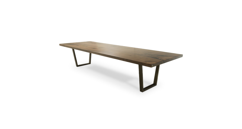 1151 Walnut Straight Edge Table 144" x 48"