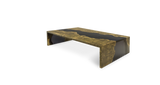 1081 Stained Mappa Straight Edge Double Waterfall Coffee Table 72" x 36"