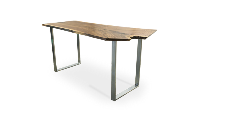 1061 Walnut Live Edge Bar Height Table 87" x 38"