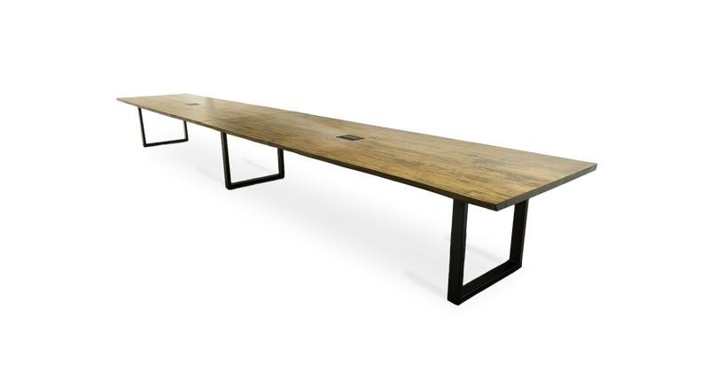 1022 Stained Maple Straight Edge Conference Table 264" x 46"