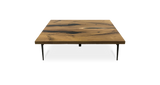 1085 Walnut Straight Edge Bookmatch Coffee Table 60" x 60"
