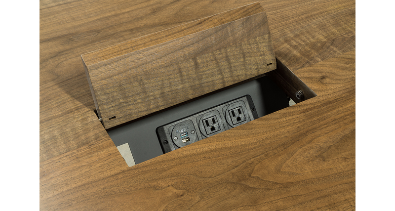 1037 Walnut Live Edge Conference Table 120" x 45"