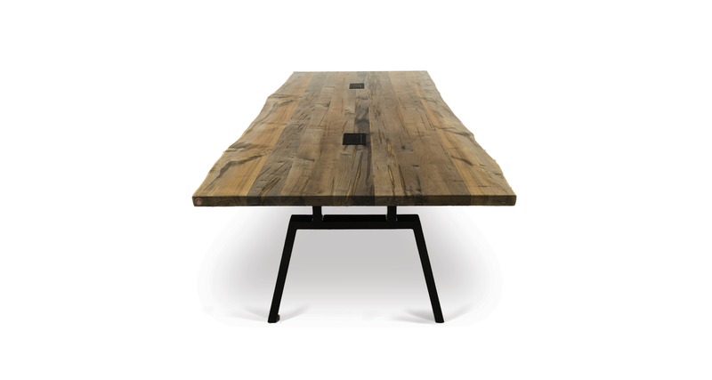 1021 Ebonized Maple Live Edge Conference Table 120" x 46"