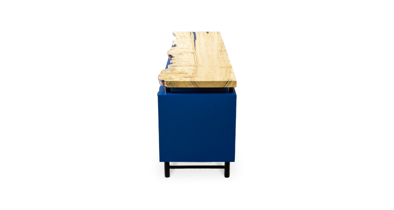 1105 Mappa Live Edge Floating Top Credenza 84" x 20"