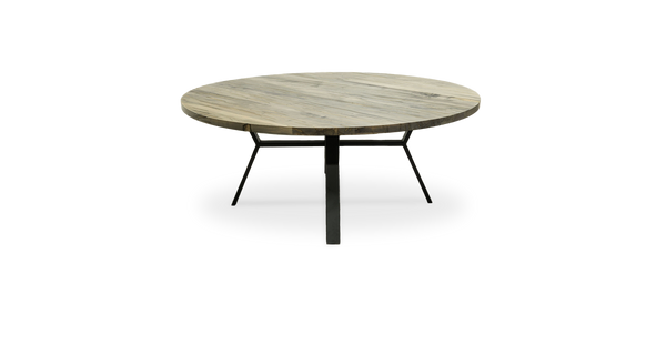 1005 Ebonized Maple Straight Edge Round Table 72" D