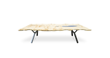 1031 Aquaeous Mappa Burl Conference Table 115" x 44"