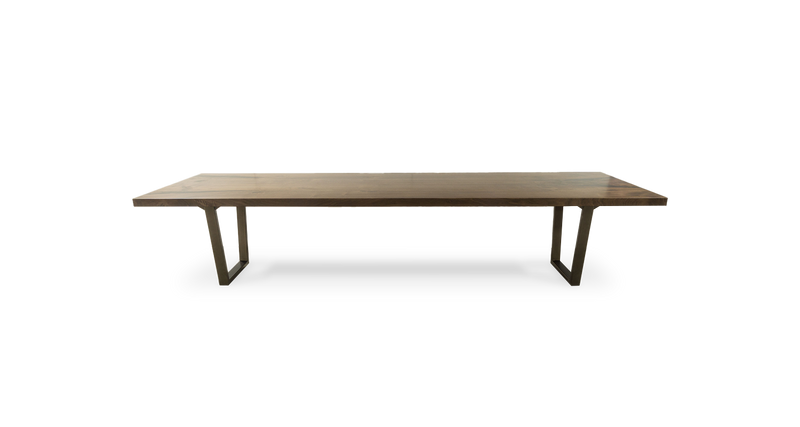 1151 Walnut Straight Edge Table 144" x 48"