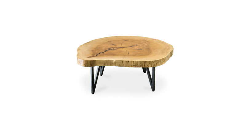 1090 Sycamore Live Edge Round Coffee Table 45" D