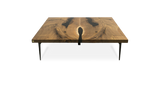 1085 Walnut Straight Edge Bookmatch Coffee Table 60" x 60"