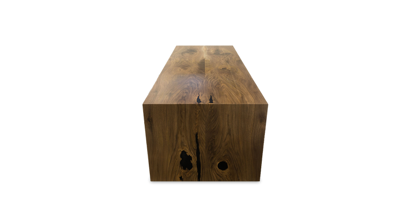 1019 Walnut Straight Edge Waterfall Table 96" x 36"