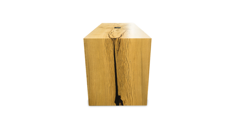 1014 Oak Inverted Edge Waterfall Table