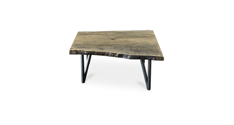 1084 Ebonized Maple Live Edge Coffee Table 36" x 36"